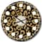 Designart 'Golden Leopard Fur Mid-Century Modern Wall Clock
